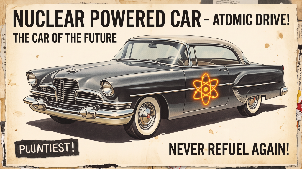 A cartoon of a futuristic car